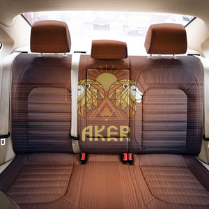 Aker Back Car Seat Cover Ancient Egyptian Sunset Gradient, Twin Lion Guardians, and Solar Disc - African Pride