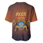 Aker Baseball Jersey Ancient Egyptian Sunset Gradient, Twin Lion Guardians, and Solar Disc - African Pride