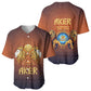 Aker Baseball Jersey Ancient Egyptian Sunset Gradient, Twin Lion Guardians, and Solar Disc - African Pride