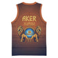 Aker Basketball Jersey Ancient Egyptian Sunset Gradient, Twin Lion Guardians, and Solar Disc - African Pride