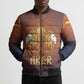 Aker Bomber Puffer Jacket Ancient Egyptian Sunset Gradient, Twin Lion Guardians, and Solar Disc - African Pride