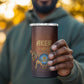 Aker 4 in 1 Can Cooler Tumbler Ancient Egyptian Sunset Gradient, Twin Lion Guardians, and Solar Disc - African Pride