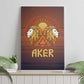 Aker Canvas Wall Art Ancient Egyptian Sunset Gradient, Twin Lion Guardians, and Solar Disc - African Pride