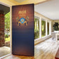 Aker Door Cover Ancient Egyptian Sunset Gradient, Twin Lion Guardians, and Solar Disc - African Pride