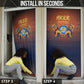 Aker Door Cover Ancient Egyptian Sunset Gradient, Twin Lion Guardians, and Solar Disc - African Pride
