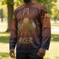 Aker Hockey Jersey Ancient Egyptian Sunset Gradient, Twin Lion Guardians, and Solar Disc - African Pride