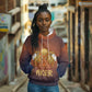 Aker Hoodie Ancient Egyptian Sunset Gradient, Twin Lion Guardians, and Solar Disc - African Pride