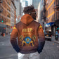 Aker Hoodie Ancient Egyptian Sunset Gradient, Twin Lion Guardians, and Solar Disc - African Pride
