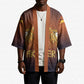 Aker Kimono Ancient Egyptian Sunset Gradient, Twin Lion Guardians, and Solar Disc - African Pride