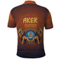 Aker Polo Shirt Ancient Egyptian Sunset Gradient, Twin Lion Guardians, and Solar Disc - African Pride