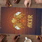 Aker Puzzle Ancient Egyptian Sunset Gradient, Twin Lion Guardians, and Solar Disc - African Pride