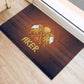 Aker Rubber Doormat Ancient Egyptian Sunset Gradient, Twin Lion Guardians, and Solar Disc - African Pride