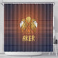 Aker Shower Curtain Ancient Egyptian Sunset Gradient, Twin Lion Guardians, and Solar Disc - African Pride