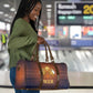 Aker Travel Bag Ancient Egyptian Sunset Gradient, Twin Lion Guardians, and Solar Disc - African Pride