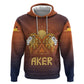 Aker Zip Hoodie Ancient Egyptian Sunset Gradient, Twin Lion Guardians, and Solar Disc - African Pride