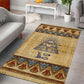 Aker Ancient Egyptian Area Rug with Hieroglyphic Pattern, Pyramid Symbol, and Twin Lion Guardians Motif - African Pride
