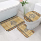 Aker Ancient Egyptian Bathroom Set with Hieroglyphic Pattern, Pyramid Symbol, and Twin Lion Guardians Motif - African Pride