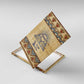 Aker Ancient Egyptian Canvas Wall Art with Hieroglyphic Pattern, Pyramid Symbol, and Twin Lion Guardians Motif - African Pride