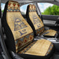 Aker Ancient Egyptian Car Seat Cover with Hieroglyphic Pattern, Pyramid Symbol, and Twin Lion Guardians Motif - African Pride
