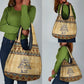 Aker Ancient Egyptian Grocery Bag with Hieroglyphic Pattern, Pyramid Symbol, and Twin Lion Guardians Motif - African Pride
