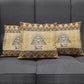 Aker Ancient Egyptian Pillow Cover with Hieroglyphic Pattern, Pyramid Symbol, and Twin Lion Guardians Motif - African Pride