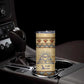 Aker Ancient Egyptian Skinny Tumbler with Hieroglyphic Pattern, Pyramid Symbol, and Twin Lion Guardians Motif - African Pride