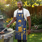 Amun Apron Ancient Egyptian Hieroglyphic, Pharaoh and Scarab - African Pride