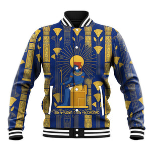 Amun Baseball Jacket Ancient Egyptian Hieroglyphic, Pharaoh and Scarab - African Pride