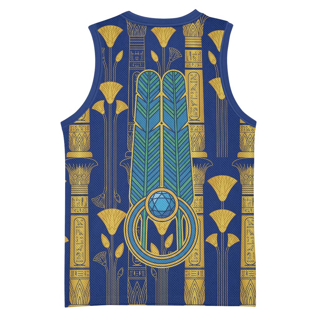 Amun Basketball Jersey Ancient Egyptian Hieroglyphic, Pharaoh and Scarab - African Pride