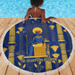 Amun Beach Blanket Ancient Egyptian Hieroglyphic, Pharaoh and Scarab - African Pride