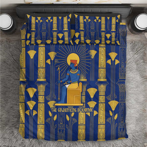 Amun Bedding Set Ancient Egyptian Hieroglyphic, Pharaoh and Scarab - African Pride