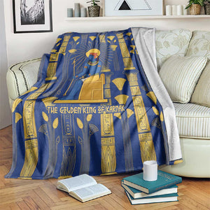 Amun Blanket Ancient Egyptian Hieroglyphic, Pharaoh and Scarab - African Pride
