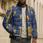Amun Bomber Puffer Jacket Ancient Egyptian Hieroglyphic, Pharaoh and Scarab - African Pride