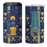 Amun 4 in 1 Can Cooler Tumbler Ancient Egyptian Hieroglyphic, Pharaoh and Scarab - African Pride