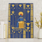 Amun Canvas Wall Art Ancient Egyptian Hieroglyphic, Pharaoh and Scarab - African Pride