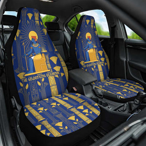 Amun Car Seat Cover Ancient Egyptian Hieroglyphic, Pharaoh and Scarab - African Pride