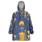 Amun Kid Wearable Blanket Hoodie Ancient Egyptian Hieroglyphic, Pharaoh and Scarab - African Pride