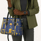 Amun Leather Bag Ancient Egyptian Hieroglyphic, Pharaoh and Scarab - African Pride