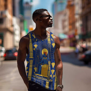 Amun Men Tank Top Ancient Egyptian Hieroglyphic, Pharaoh and Scarab - African Pride