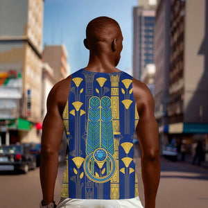 Amun Men Tank Top Ancient Egyptian Hieroglyphic, Pharaoh and Scarab - African Pride