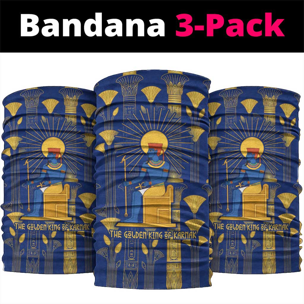 Amun Neck Gaiter Ancient Egyptian Hieroglyphic, Pharaoh and Scarab - African Pride