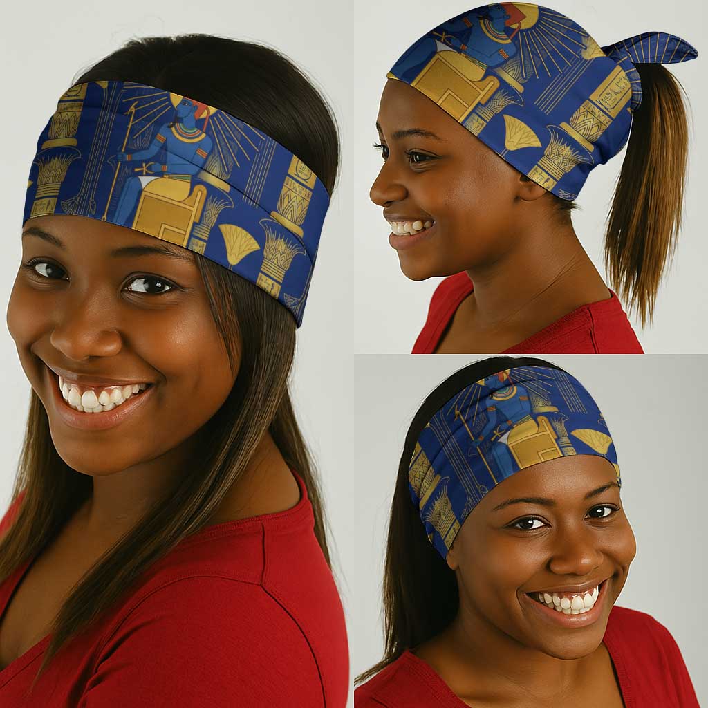 Amun Neck Gaiter Ancient Egyptian Hieroglyphic, Pharaoh and Scarab - African Pride