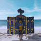 Amun Sarong Ancient Egyptian Hieroglyphic, Pharaoh and Scarab - African Pride