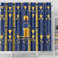 Amun Shower Curtain Ancient Egyptian Hieroglyphic, Pharaoh and Scarab - African Pride