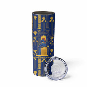 Amun Skinny Tumbler Ancient Egyptian Hieroglyphic, Pharaoh and Scarab - African Pride