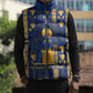 Amun Sleeveless Puffer Jacket Ancient Egyptian Hieroglyphic, Pharaoh and Scarab - African Pride