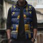 Amun Sleeveless Puffer Jacket Ancient Egyptian Hieroglyphic, Pharaoh and Scarab - African Pride