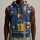 Amun Sleeveless Zip Hoodie Ancient Egyptian Hieroglyphic, Pharaoh and Scarab - African Pride