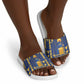 Amun Slide Sandals Ancient Egyptian Hieroglyphic, Pharaoh and Scarab - African Pride