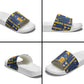 Amun Slide Sandals Ancient Egyptian Hieroglyphic, Pharaoh and Scarab - African Pride